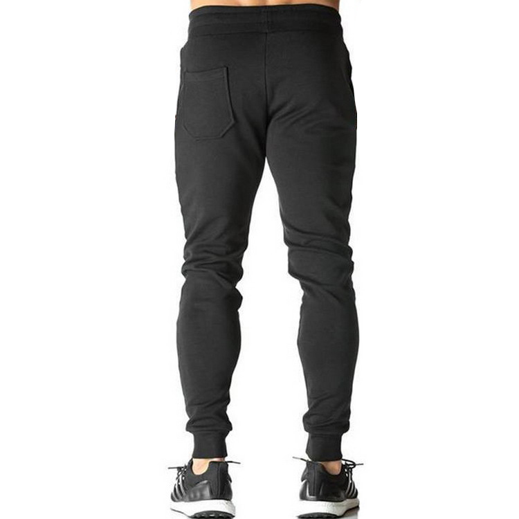 Popular style black color running sports fitness training workout gym custom wholesale trousers track pants